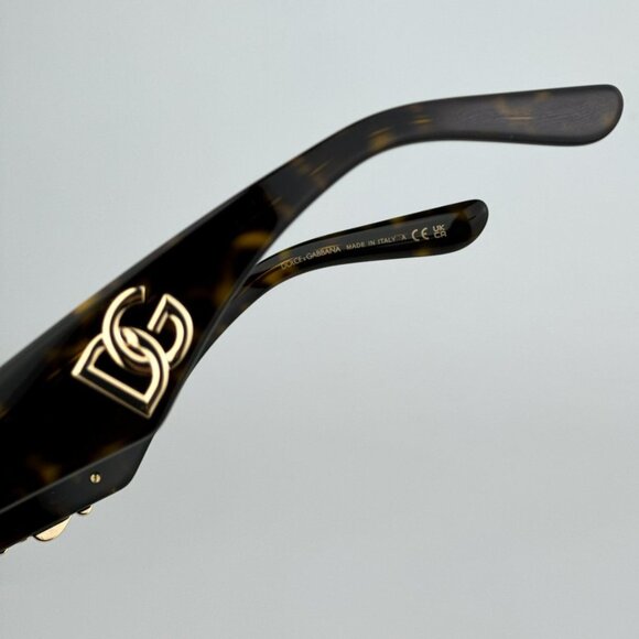 D&G DG4435 502/73 BRAND NEW Sunglasses Havana Dark Brown Cat Eye Women - Picture 9 of 14